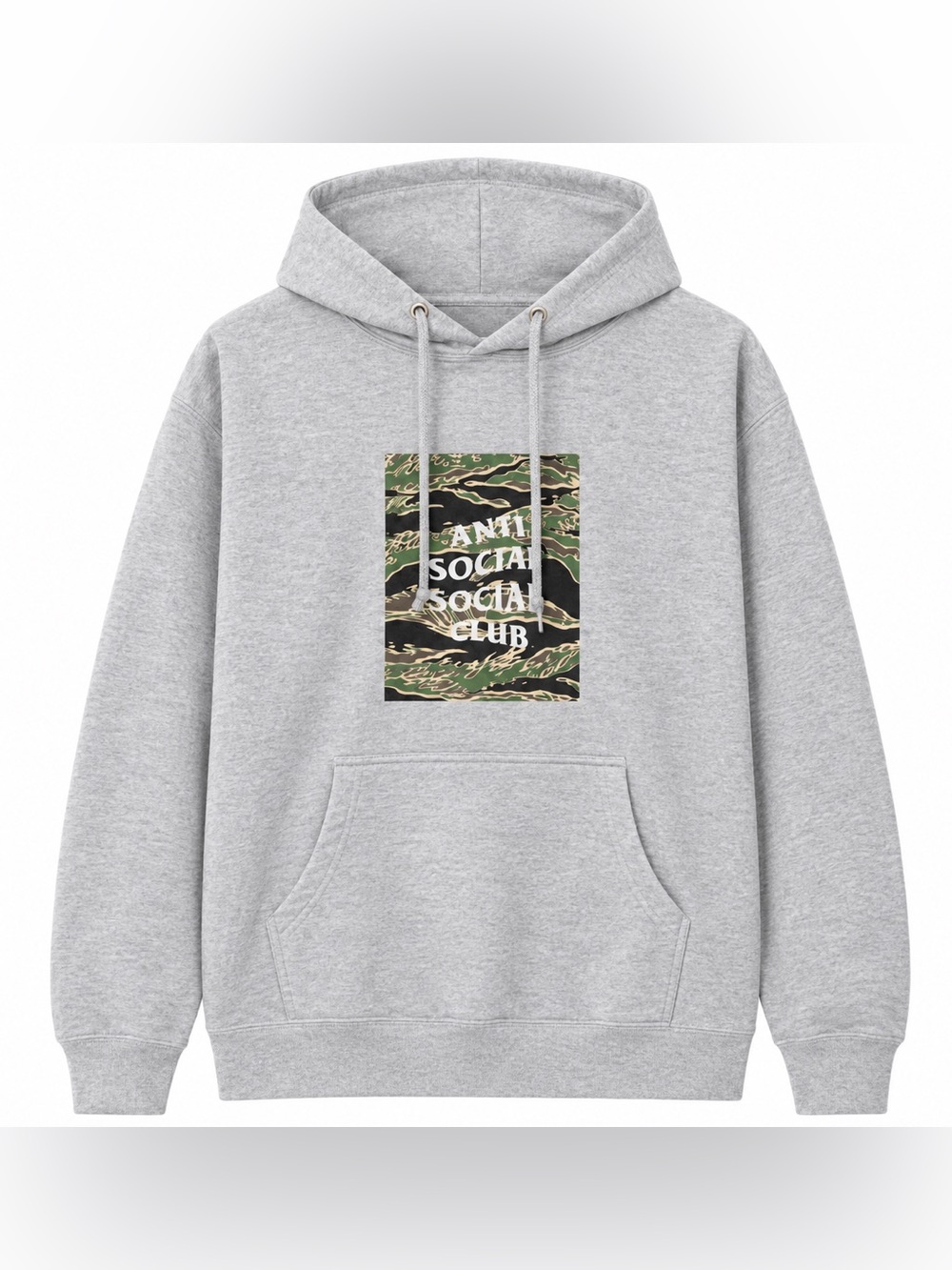 ANTI SOCIAL SOCIAL CLUB TIGER CAMO BLK BOX HOODIE GREY